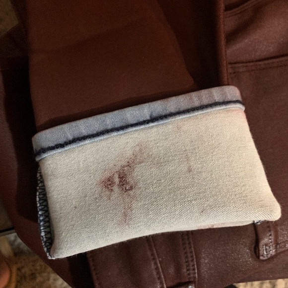 Habitual Eve High Rise Coated Skinny Jeans Burgundy Size 27 - Picture 2 of 5